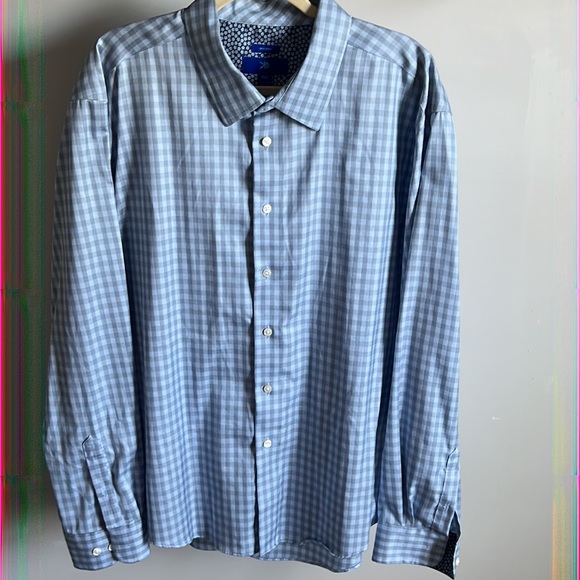 Egara KO Non-Iron Gingham Long Sleeve Dress Shirt washed but not worn! - Picture 2 of 7